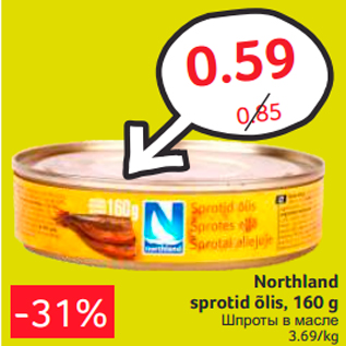 Allahindlus - Northland sprotid õlis, 160 g