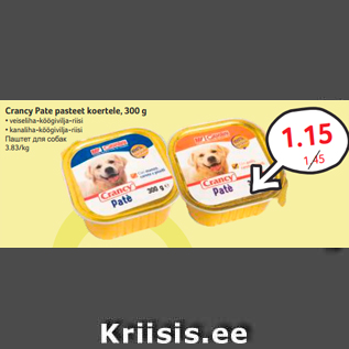 Allahindlus - Crancy Pate pasteet koertele, 300 g