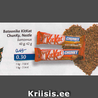 Allahindlus - Batoonike KitKat ChunKy, Nestle