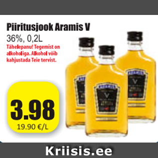 Allahindlus - Piiritusjook Aramis V