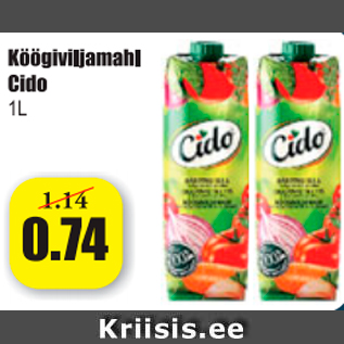 Allahindlus - Köögiviljamahl Cido 1 l