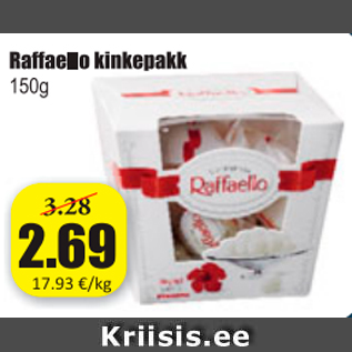 Allahindlus - Raffaello kinkepakk 150 g