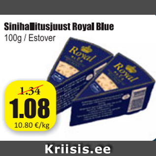 Allahindlus - Sinihallitusjuust Royal Blue