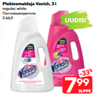 Allahindlus - Plekieemaldaja Vanish, 3 l