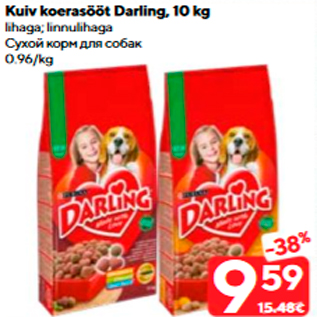 Allahindlus - Kuiv koerasööt Darling, 10 kg