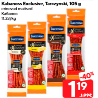 Allahindlus - Kabanoss Exclusive, Tarczynski, 105 g