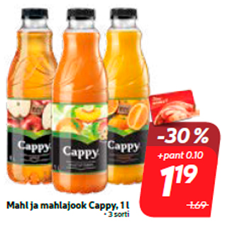 Allahindlus - Mahl ja mahlajook Cappy, 1 l