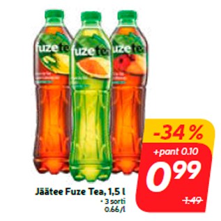 Allahindlus - Jäätee Fuze Tea, 1,5 l