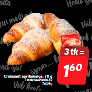 Allahindlus - Croissant aprikoosiga, 70 g