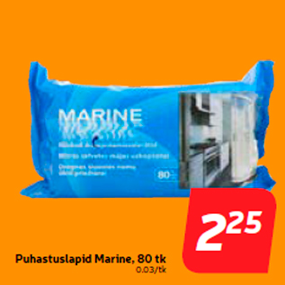 Allahindlus - Puhastuslapid Marine, 80 tk