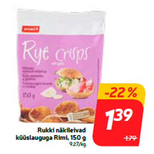 Allahindlus - Rukki näkileivad küüslauguga Rimi, 150 g