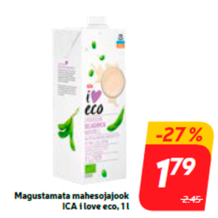 Allahindlus - Magustamata mahesojajook ICA i love eco, 1 l