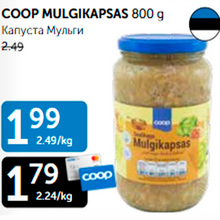 Allahindlus - COOP MULGIKAPSAS 800 G