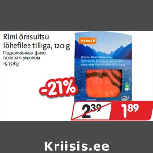 Allahindlus - Rimi õrnsuitsu lõhefilee tilliga, 120 g