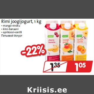 Allahindlus - Rimi joogijogurt, 1 kg