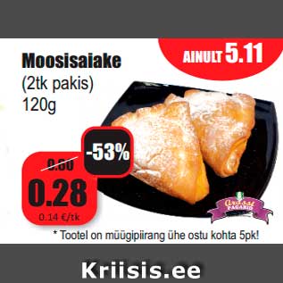 Allahindlus - Moosisaiake (2tk pakis) 120g