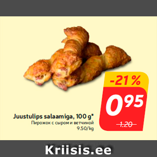 Allahindlus - Juustulips salaamiga, 100 g*