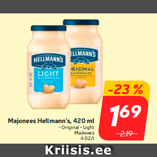 Allahindlus - Majonees Hellmann