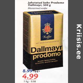 Allahindlus - Jahutatud kohv Prodomo Dalimayr, 500 g