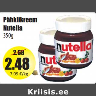 Allahindlus - Pähklikreem Nutella 350g