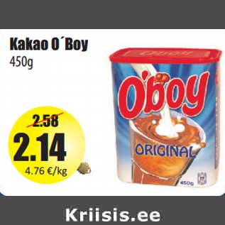 Allahindlus - Kakao O´Boy 450g