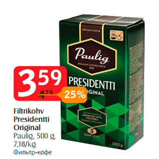 Allahindlus - Filtrikohv Presidentti Original