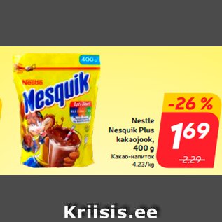 Allahindlus - Nestle Nesquik Plus kakaojook, 400 g