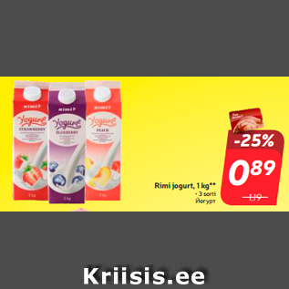 Allahindlus - Rimi jogurt, 1 kg**