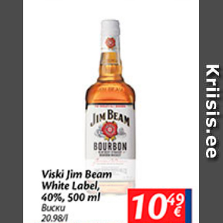 Allahindlus - Viski Jim Beam White Label