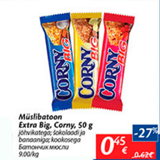 Allahindlus - Müslibatoon Extra Big, Corny, 50 g