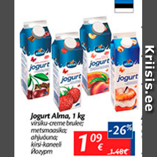 Allahindlus - Jogurt Alma, 1 kg