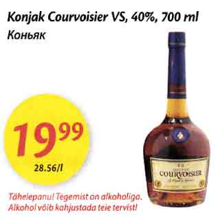 Allahindlus - Konjak Courvoisier VS, 40%, 700 ml