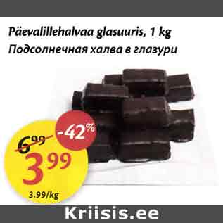 Allahindlus - Päevalillehalvaa glasuuris, 1 kg