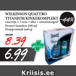 Allahindlus - WILKINSON QUATTRO TITANIUM KINKEKOMPLEKT