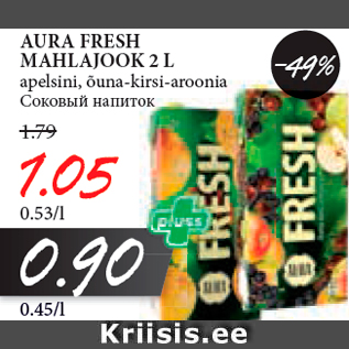 Allahindlus - AURA FRESH MAHLAJOOK 2 L