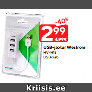 Allahindlus - USB-jaotur Westrom