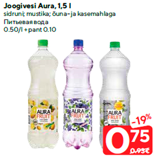 Allahindlus - Joogivesi Aura, 1,5 l