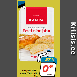 Allahindlus - Nisujahu T-550 Kalew, Tartu Mill, 1 kg