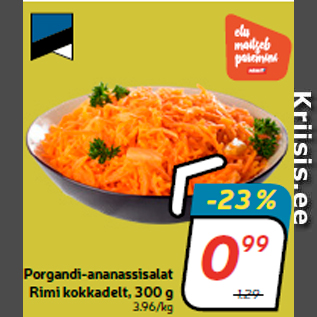 Allahindlus - Porgandi-ananassisalat Rimi kokkadelt, 300 g