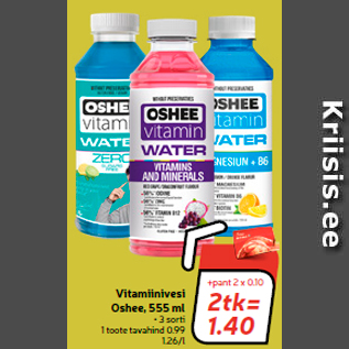 Allahindlus - Vitamiinivesi Oshee, 555 ml