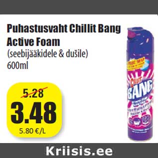 Allahindlus - Puhastusvaht Chillit Bang Active Foam