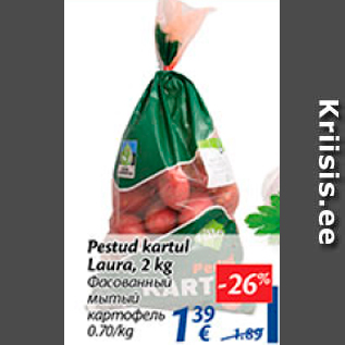 Allahindlus - Pestud kartul Laura, 2 kg