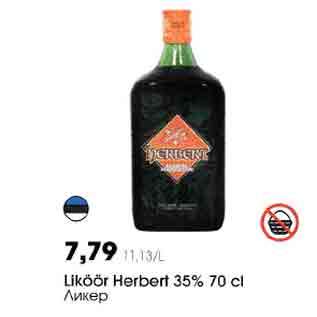 Allahindlus - Liköör Herbert 35% 70 cl