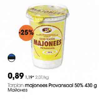 Allahindlus - Tarplan majonees Provansaal 50% 430 g