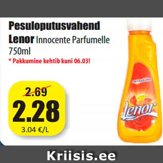 Allahindlus - Pesuloputusvahend Lenor