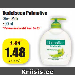 Allahindlus - Vedelseep Palmolive