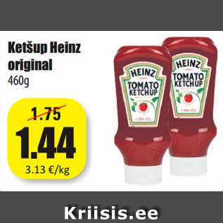 Allahindlus - Ketšup Heinz original 460g