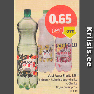 Allahindlus - Vesi Aura Fruit, 1,5 l