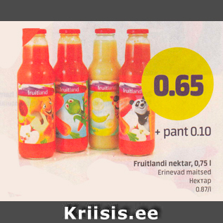 Allahindlus - Fruitlandi nektar, 0,75 l