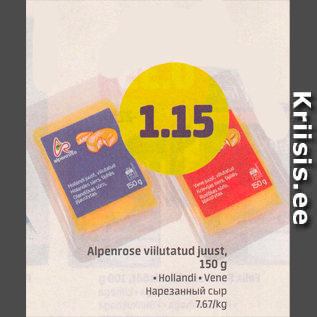 Allahindlus - Alpenrose viilutatud juust, 150 g